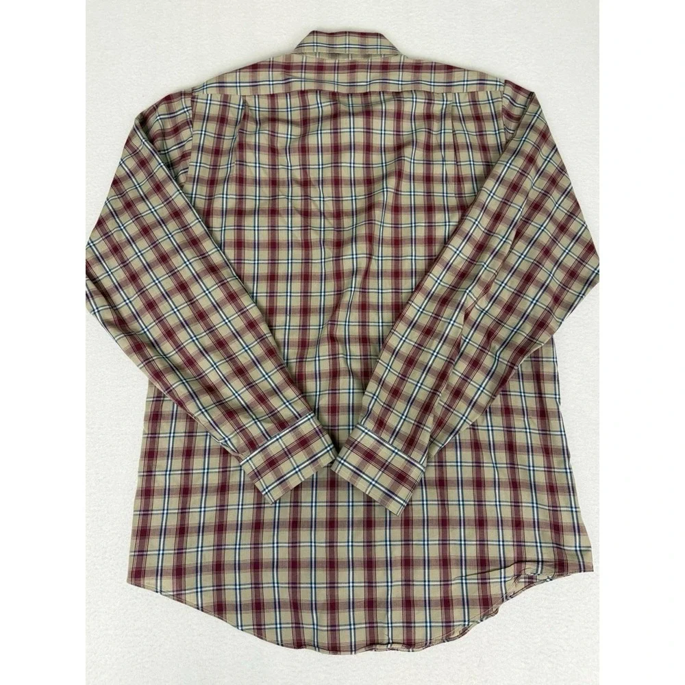 Vintage Levi's Tailored For Men Plaid Button Down Shirt Mens Large Made in Korea